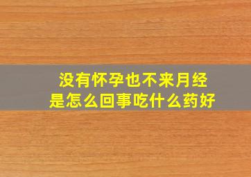 没有怀孕也不来月经是怎么回事吃什么药好