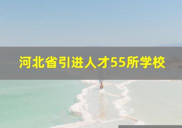 河北省引进人才55所学校