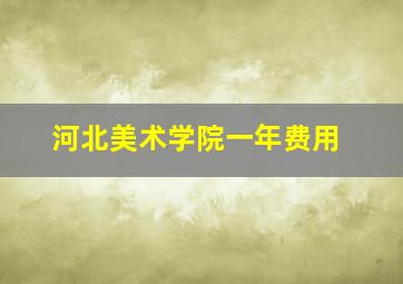 河北美术学院一年费用