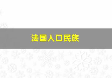 法国人口民族