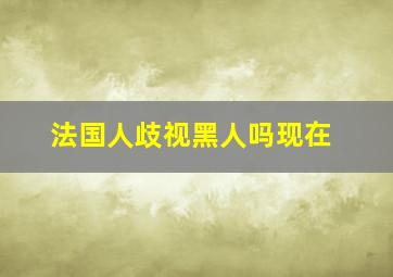 法国人歧视黑人吗现在