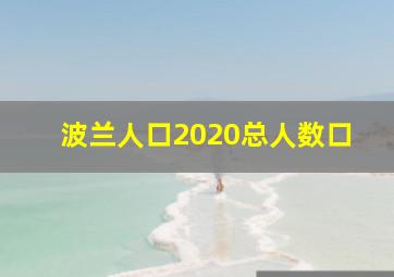 波兰人口2020总人数口