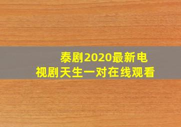 泰剧2020最新电视剧天生一对在线观看