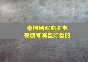 泰国剧双胞胎电视剧有哪些好看的