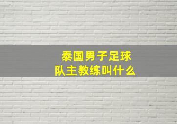 泰国男子足球队主教练叫什么