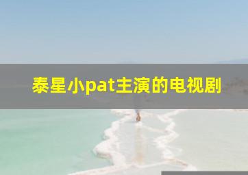 泰星小pat主演的电视剧