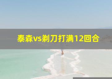 泰森vs剃刀打满12回合