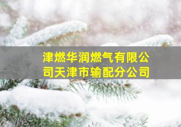 津燃华润燃气有限公司天津市输配分公司