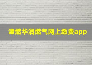 津燃华润燃气网上缴费app