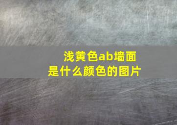 浅黄色ab墙面是什么颜色的图片