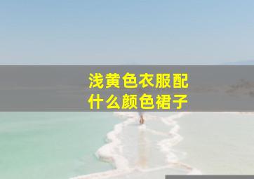 浅黄色衣服配什么颜色裙子