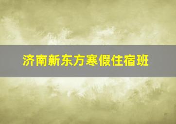 济南新东方寒假住宿班