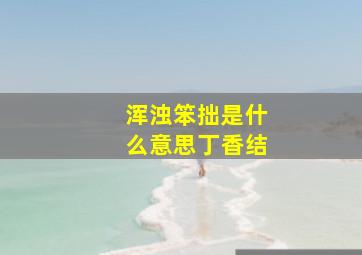 浑浊笨拙是什么意思丁香结