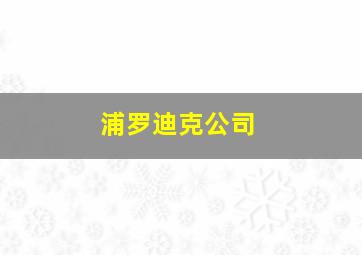 浦罗迪克公司