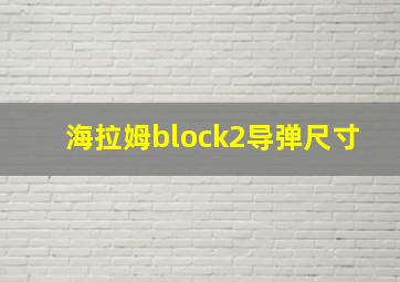 海拉姆block2导弹尺寸