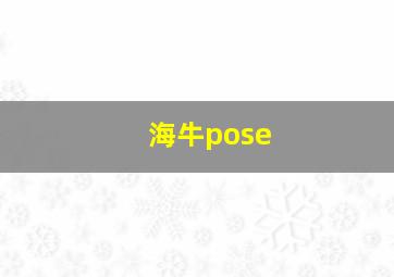 海牛pose