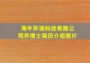 海牛环境科技有限公司乔博士简历介绍图片