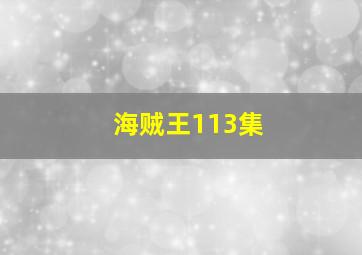 海贼王113集