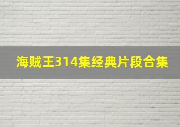 海贼王314集经典片段合集