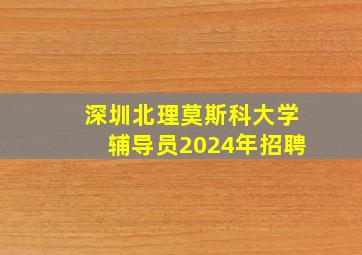 深圳北理莫斯科大学辅导员2024年招聘