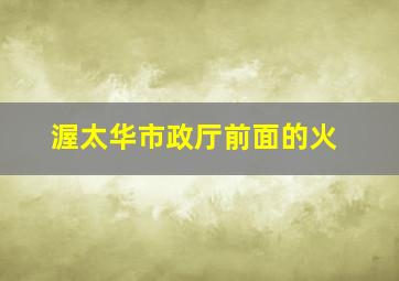 渥太华市政厅前面的火