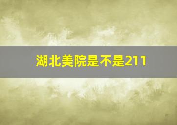 湖北美院是不是211