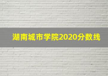 湖南城市学院2020分数线