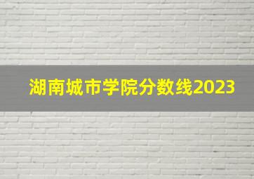 湖南城市学院分数线2023