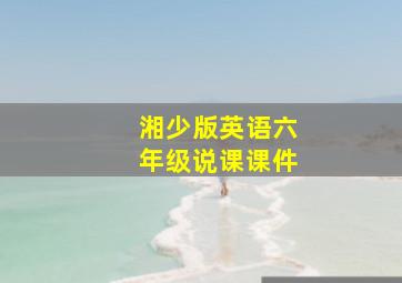 湘少版英语六年级说课课件