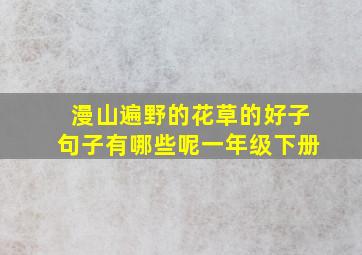 漫山遍野的花草的好子句子有哪些呢一年级下册