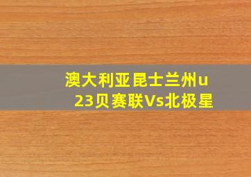 澳大利亚昆士兰州u23贝赛联Vs北极星