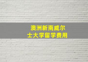 澳洲新南威尔士大学留学费用