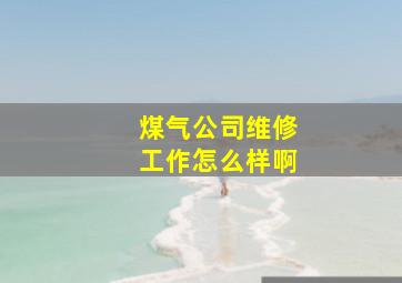 煤气公司维修工作怎么样啊