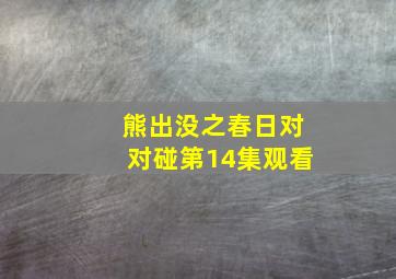 熊出没之春日对对碰第14集观看