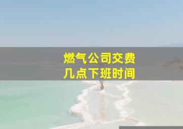 燃气公司交费几点下班时间