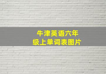 牛津英语六年级上单词表图片