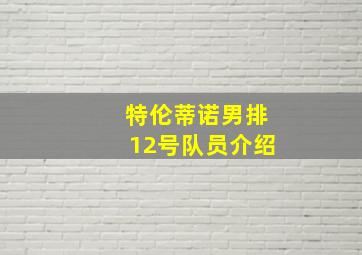 特伦蒂诺男排12号队员介绍