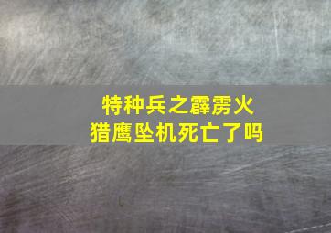 特种兵之霹雳火猎鹰坠机死亡了吗