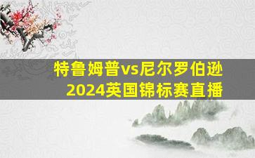 特鲁姆普vs尼尔罗伯逊2024英国锦标赛直播