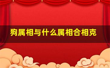 狗属相与什么属相合相克