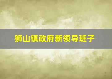 狮山镇政府新领导班子