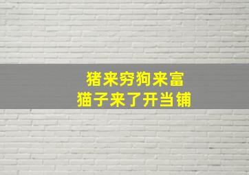 猪来穷狗来富猫子来了开当铺