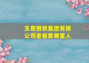 玉昆钢铁集团有限公司老板是哪里人