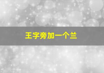 王字旁加一个兰