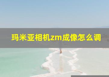 玛米亚相机zm成像怎么调