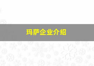 玛萨企业介绍