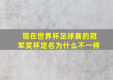 现在世界杯足球赛的冠军奖杯定名为什么不一样