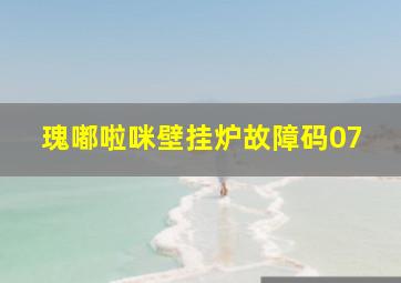 瑰嘟啦咪壁挂炉故障码07