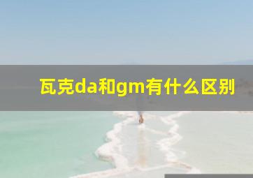 瓦克da和gm有什么区别