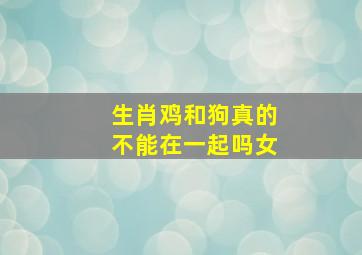 生肖鸡和狗真的不能在一起吗女